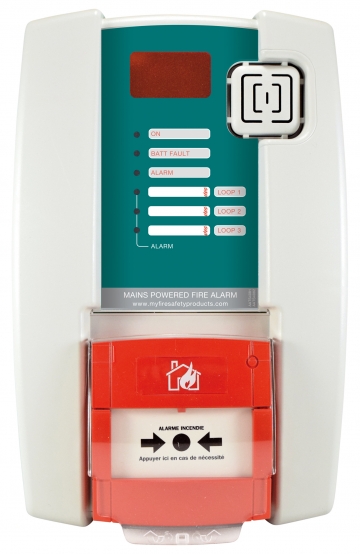3 loop fire alarm with manual callpoint and sounder beacon. Crédits : 