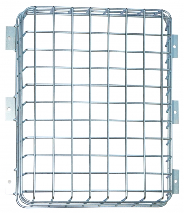 Protection cage for fire safety panel. Crdits : 