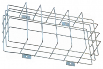 Protection cage for emergency lighting – W.415 x H.210 x D.110 mm. Crdits : 