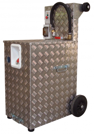 Mobile pump tank for training extinguisher – 40 litres. Crdits : 