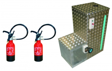 Training Extinguisher Kit : 88L Pump Tank + 2 Training Extinguishers. Crdits : 