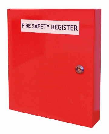 Fire safety document cabinet – W.305 x H.355 x D.62 mm. Crdits : 