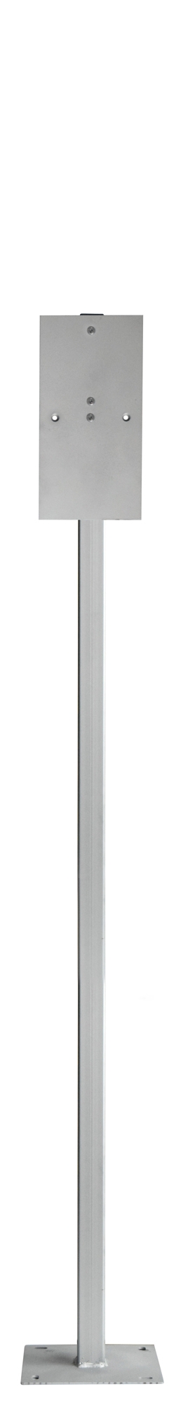 Telescopic vertical pole with mounting plate. Crdits : 