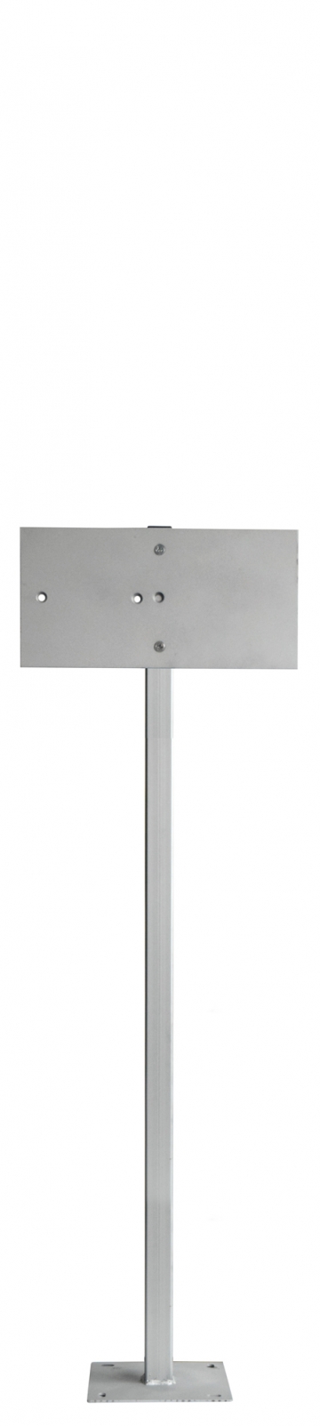 Telescopic vertical pole with mounting plate. Crdits : 