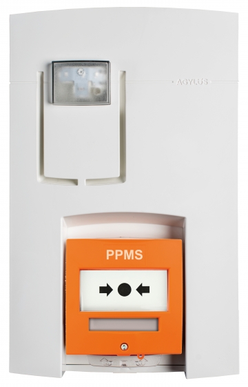 Wireless emergency alarm unit - AGYLUS Éloquence. Crédits : ©myfiresafetyproducts.com 2021