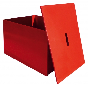 Sheet metal sandbox with cover. Crdits : myfiresafetyproducts.com 2021