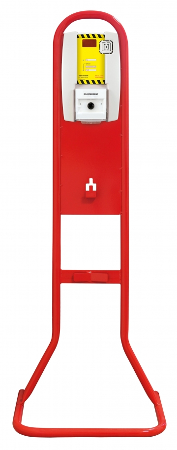 Fire extinguisher stand for rearmament. Crdits : myfiresafetyproducts.com 2021